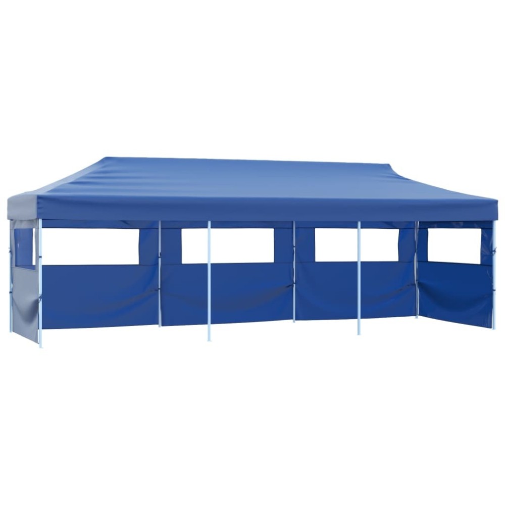 Folding Pop-up Party Tent with 5 Sidewalls 3x9 m Cream