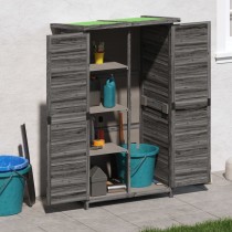 Garden Tool Shed Mocha 83x57x140 cm Solid Wood Pine