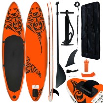 Inflatable Stand Up Paddleboard Set 320x76x15 cm Blue