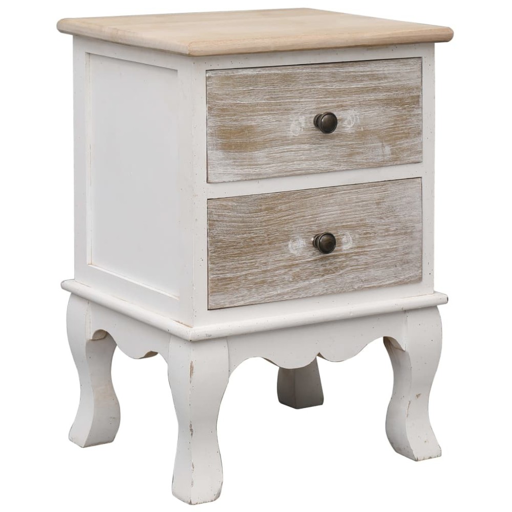 Bedside Cabinets 2 pcs 35x30x50 cm Paulownia Wood