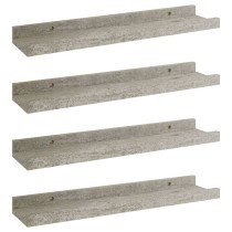 Wall Shelves 2 pcs Concrete Grey 40x9x3 cm