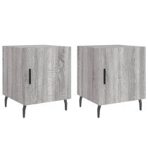 Bedside Cabinets 2 pcs Grey Sonoma 40x40x50 cm Engineered Wood