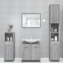 Bathroom Cabinet Brown Oak 30x30x183.5 cm Engineered Wood