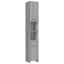 Bathroom Cabinet Brown Oak 30x30x183.5 cm Engineered Wood