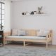 Day Bed Grey Solid Wood Pine 90x190 cm