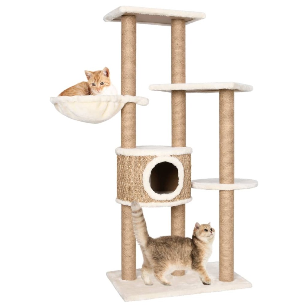 Cat Tree with Scratching Post 126cm Seagrass