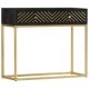 Console Table Gold 90x30x75 cm Solid Mango Wood