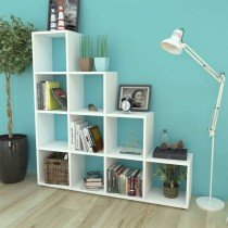 Staircase Bookcase Black 142 cm Engineered Wood