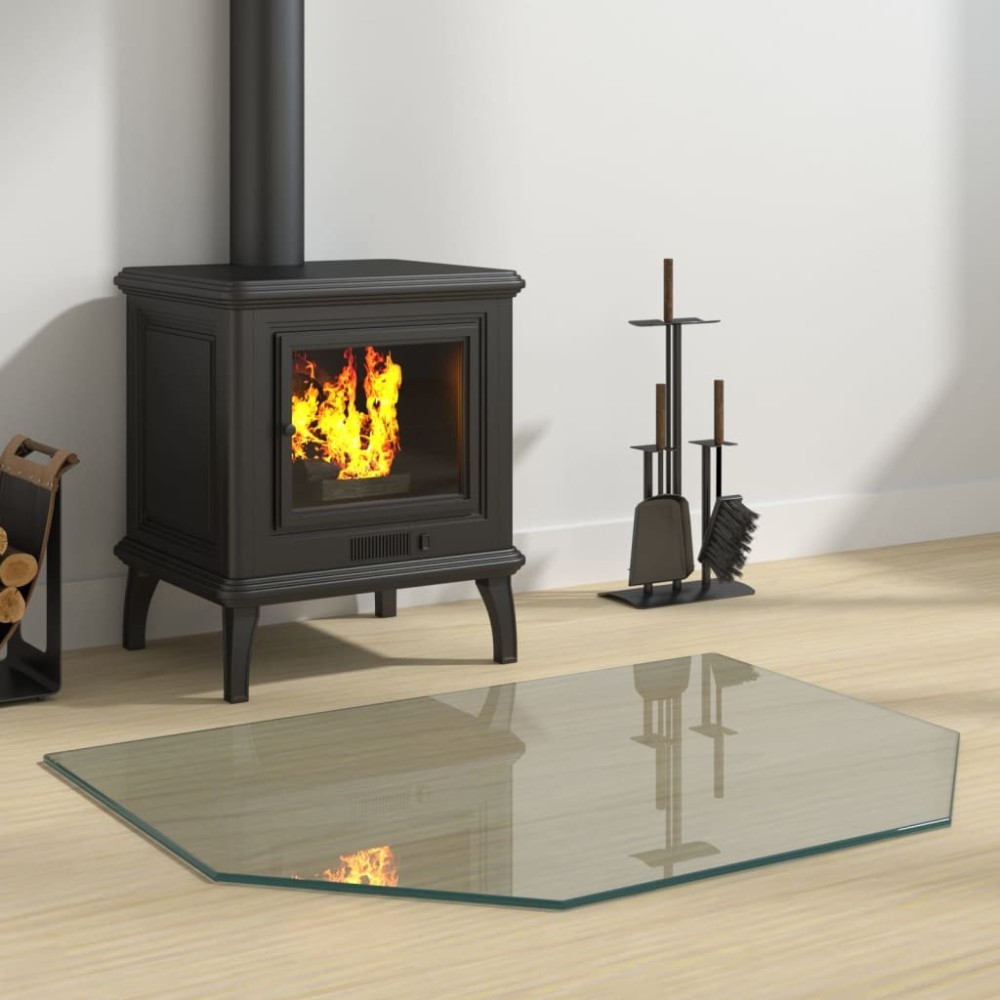 Fireplace Glass Plate Hexagon 80x50 cm