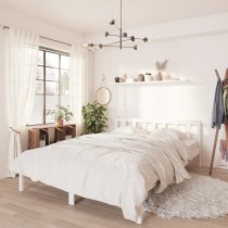 Bed Frame Solid Wood Pine 135x190 cm Double