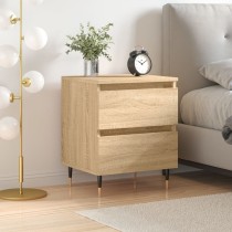 Bedside Cabinets 2 pcs Brown Oak 40x35x50 cm Engineered Wood