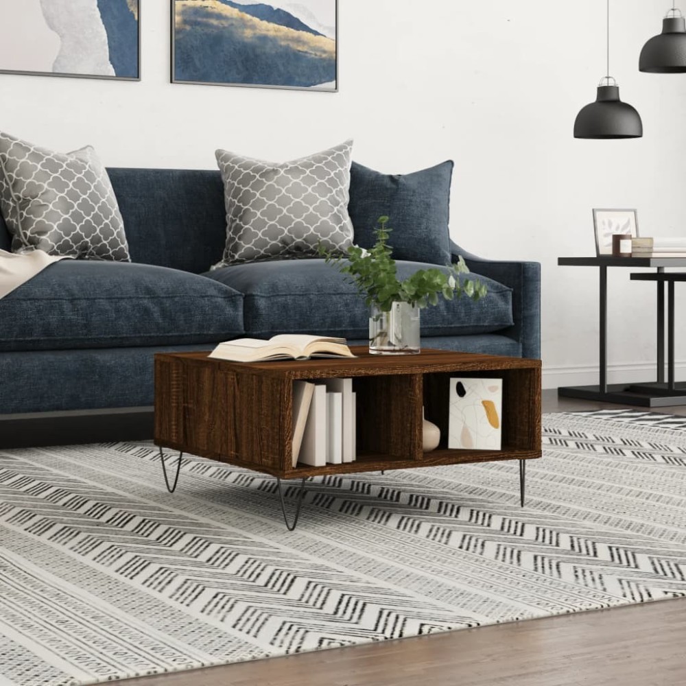 Coffee Table Concrete Grey 60x60x30 cm Engineered Wood