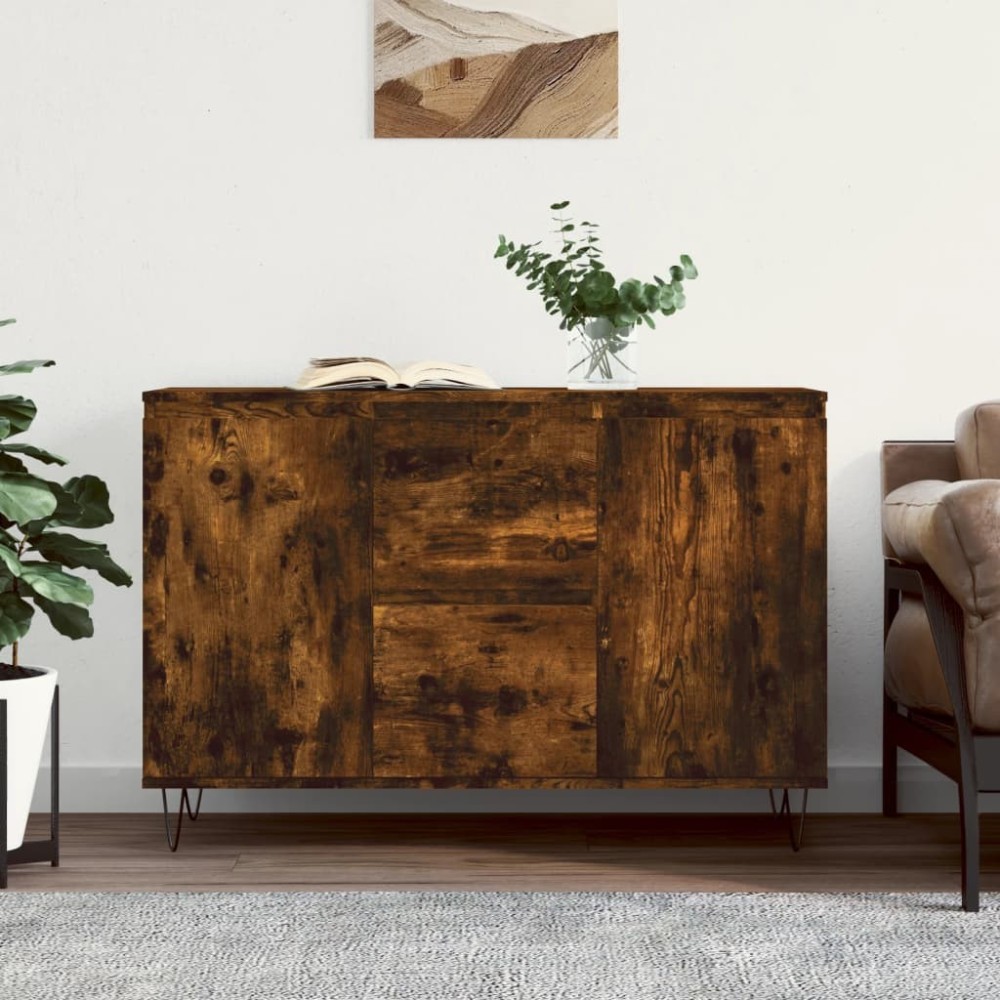 Sideboard Brown Oak 104x35x70 cm Engineered Wood