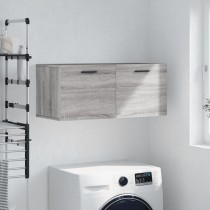 Wall Cabinet Smoked Oak 100x36.5x35 cm Engineered Wood