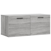 Wall Cabinet Smoked Oak 100x36.5x35 cm Engineered Wood