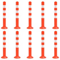 Traffic Control Bollards 2 pcs Plastic 75 cm