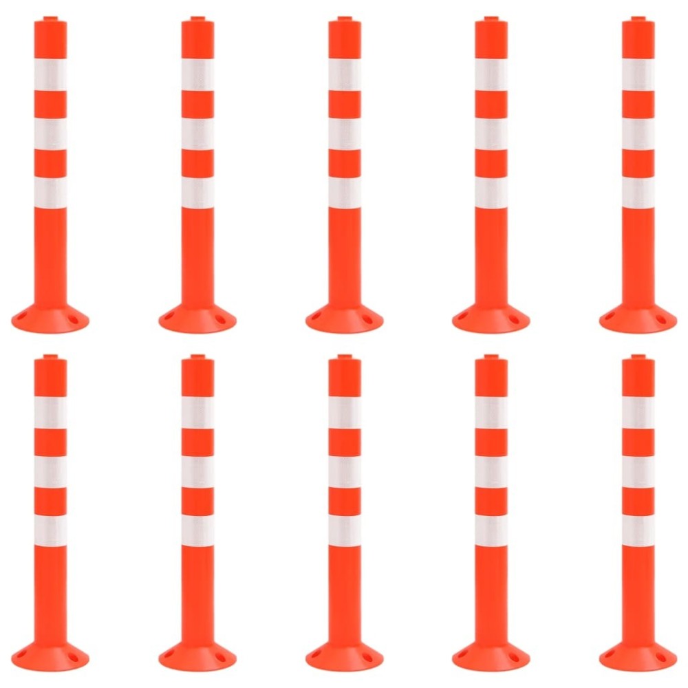 Traffic Control Bollards 2 pcs Plastic 75 cm