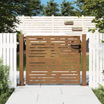 Garden Gate 105x205 cm Corten Steel Square Design