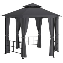 Gazebo with Sidewalls 3.1x2.7 m Taupe