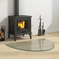 Fireplace Glass Plate Half Round 1000x600 mm