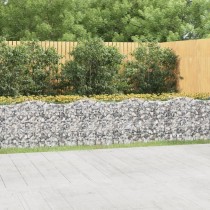 Arched Gabion Raised Bed 200x50x100 cm Galvanised Iron