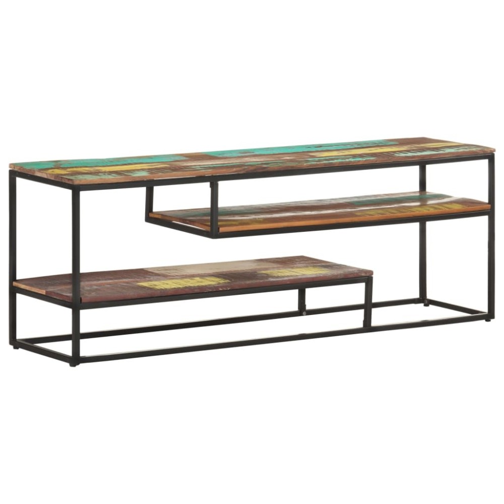 TV Cabinet 130x30x45 cm Rough Mango Wood