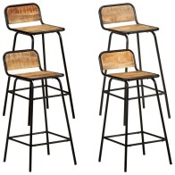 Bar Chairs 4 pcs Solid...
