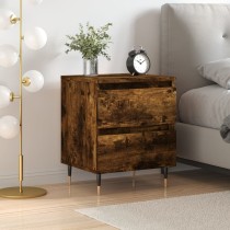 Bedside Cabinets 2 pcs Brown Oak 40x35x50 cm Engineered Wood