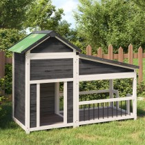 Dog Kennel Mocha 143x60.5x109 cm Solid Wood Pine