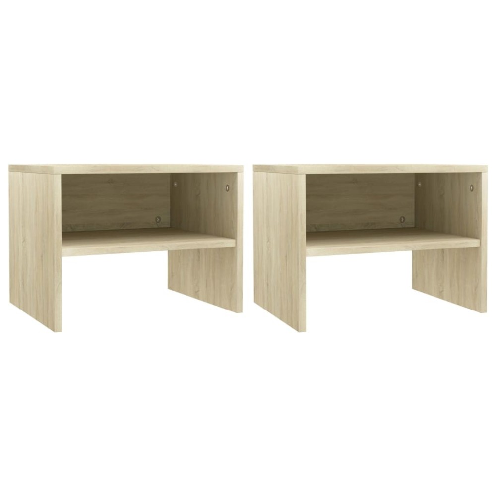 Bedside Cabinet Smoked Oak 40x30x30 cm Engineered Wood