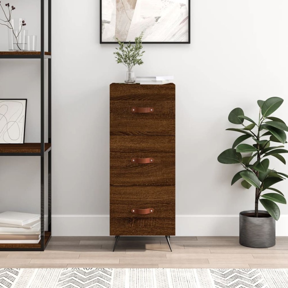 Sideboard Brown Oak 34.5x34x90 cm Engineered Wood