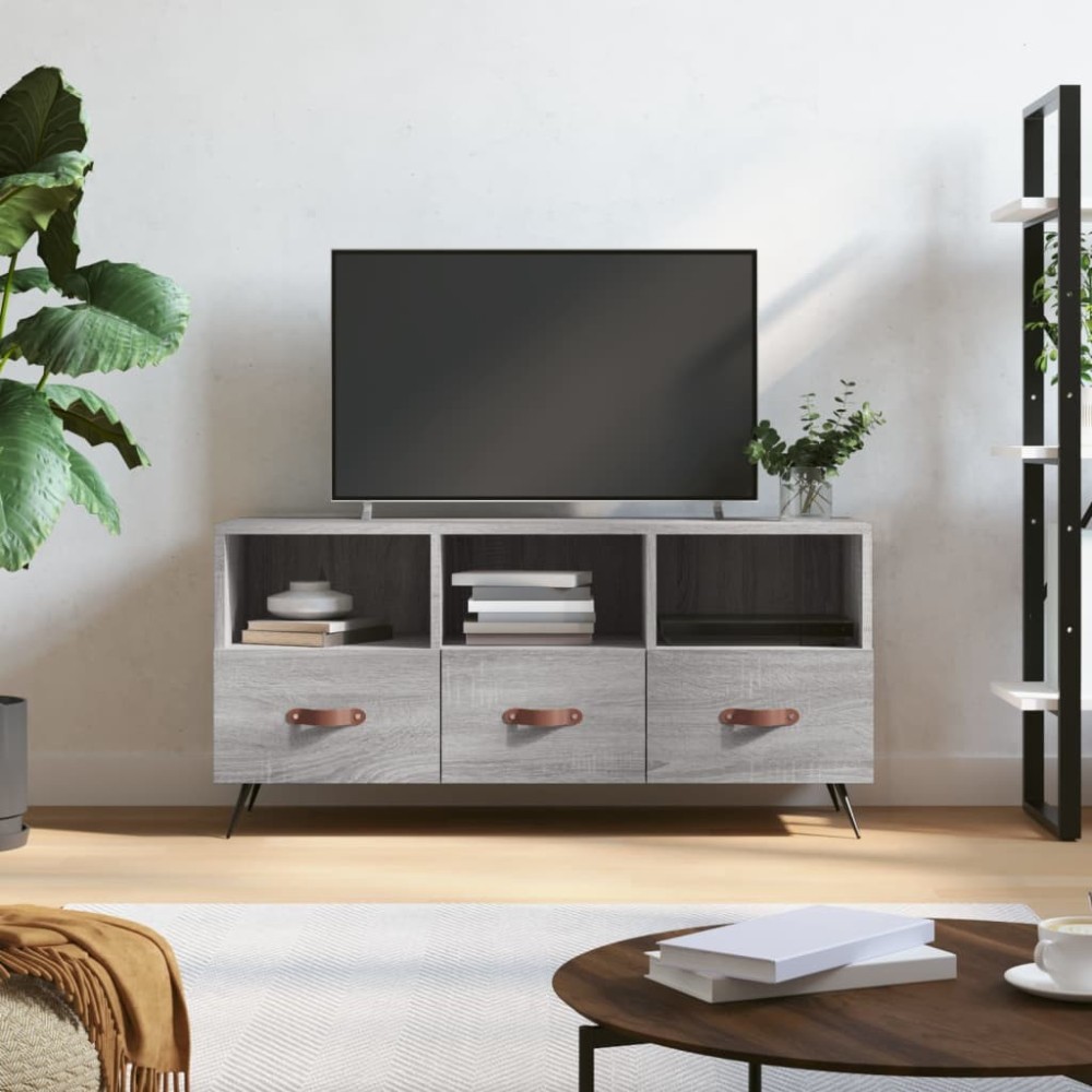 TV Cabinet Grey Sonoma 102x36x50 cm Engineered Wood