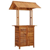 Outdoor Bar Table with Rooftop 122x106x217 cm Solid Acacia Wood