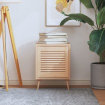 Schranktür Lamellen-Design Weiß 99,3x49,4 cm Massivholz Kiefer