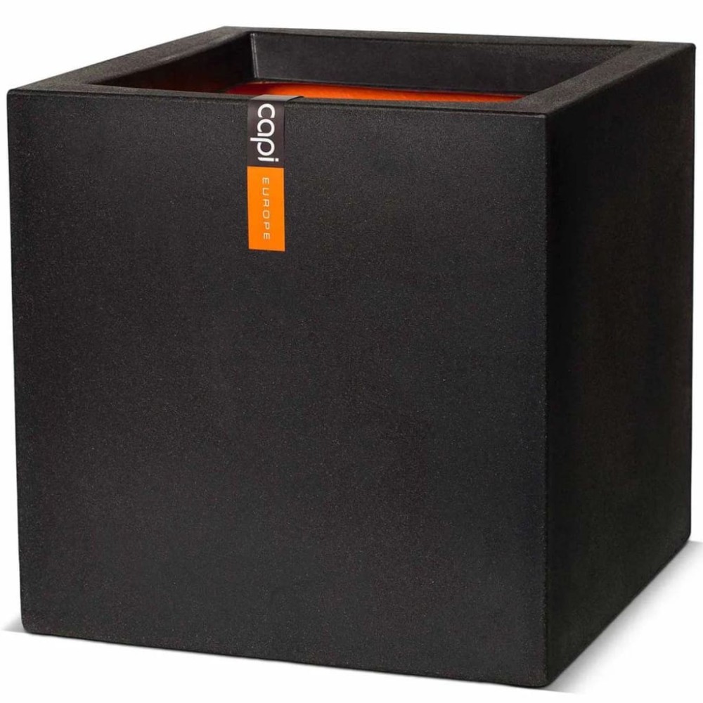 Capi Planter Urban Smooth Square 40x40x40 cm Black KBL903