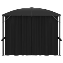 Gazebo with Curtains 300x300x265 cm Anthracite