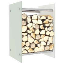 Firewood Rack Black 80x35x120 cm Glass