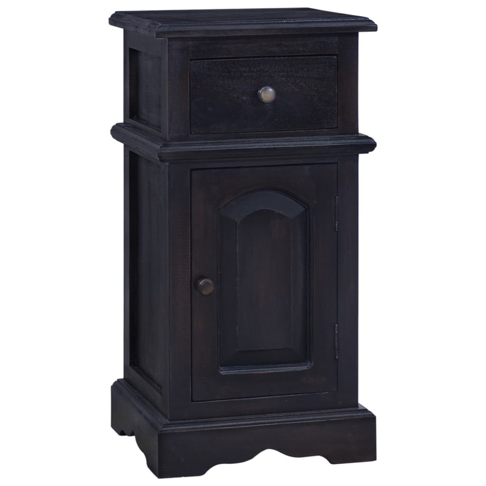 Bedside Cabinet Classical Brown Solid Mahogany Wood