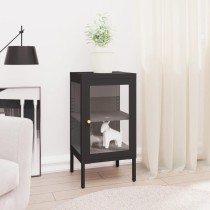Sideboard Anthracite 38x35x70 cm Steel and Glass
