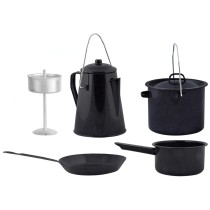 Esschert Design Four Piece Outdoor Cooking Set Black FF215