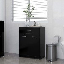 Badezimmerschrank Weiß 60x33x80 cm Holzwerkstoff