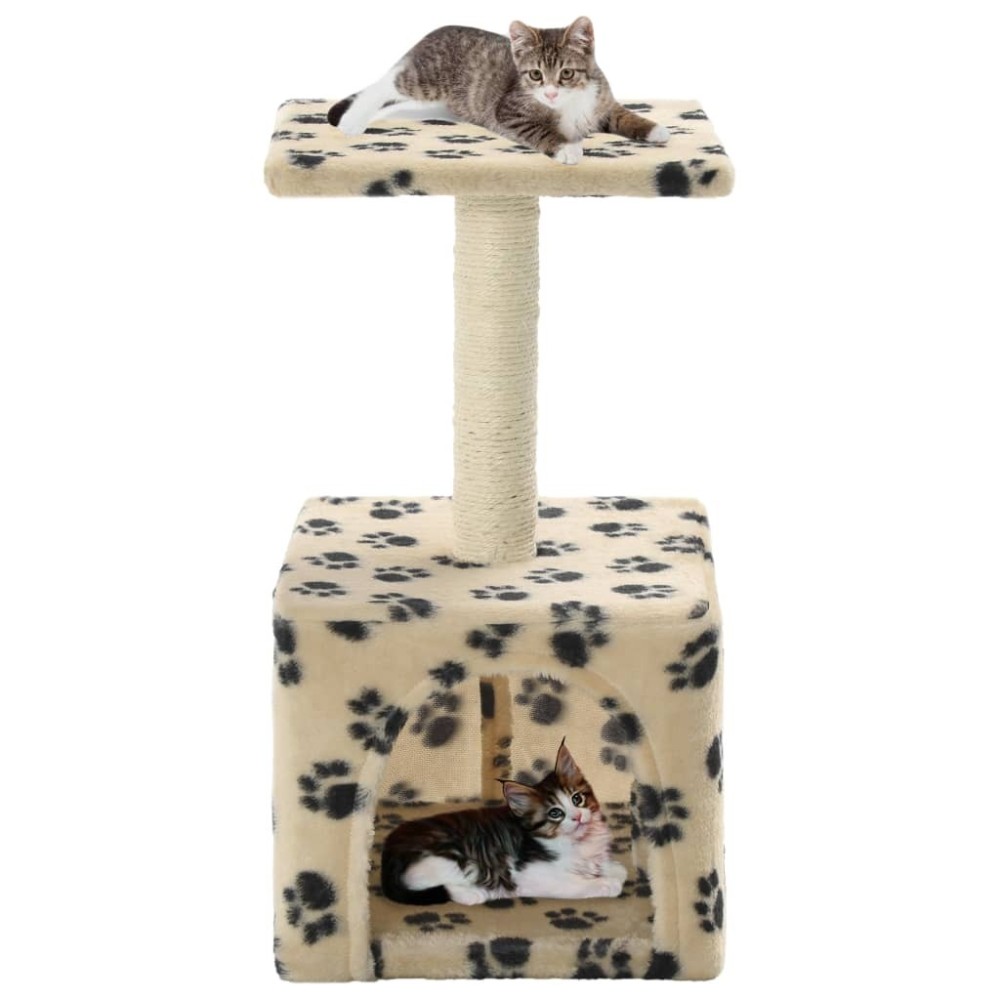 Cat Tree with Sisal Scratching Post 55 cm Beige