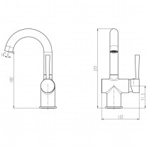 SCH TTE Basin Mixer Tap CORNWALL Chrome