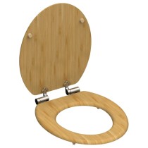 SCH TTE Toilet Seat with Soft-Close NATURAL BAMBOO