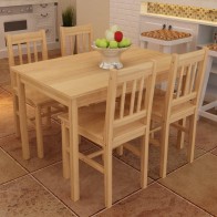 Dining Set 5 Pieces Pine...