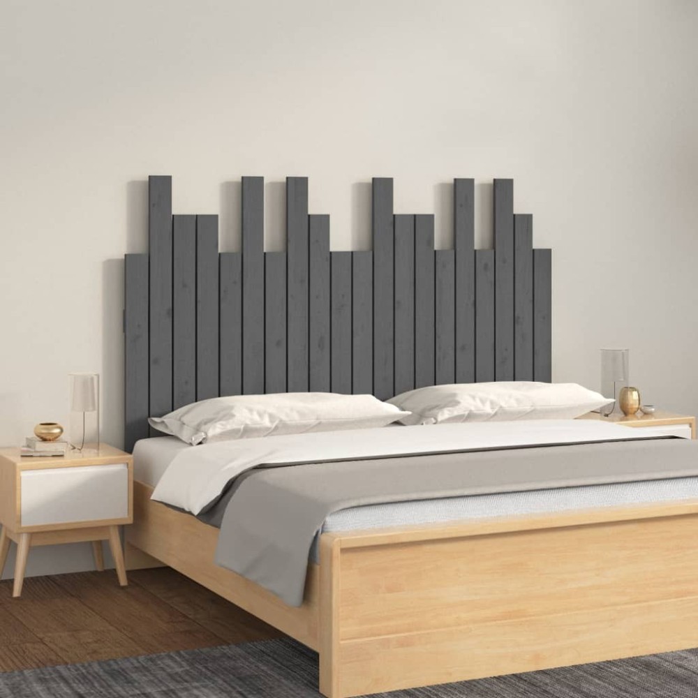 Wall Headboard 140x3x80 cm Solid Wood Pine