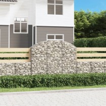 Arched Gabion Basket 150x30x160/180 cm Galvanised Iron