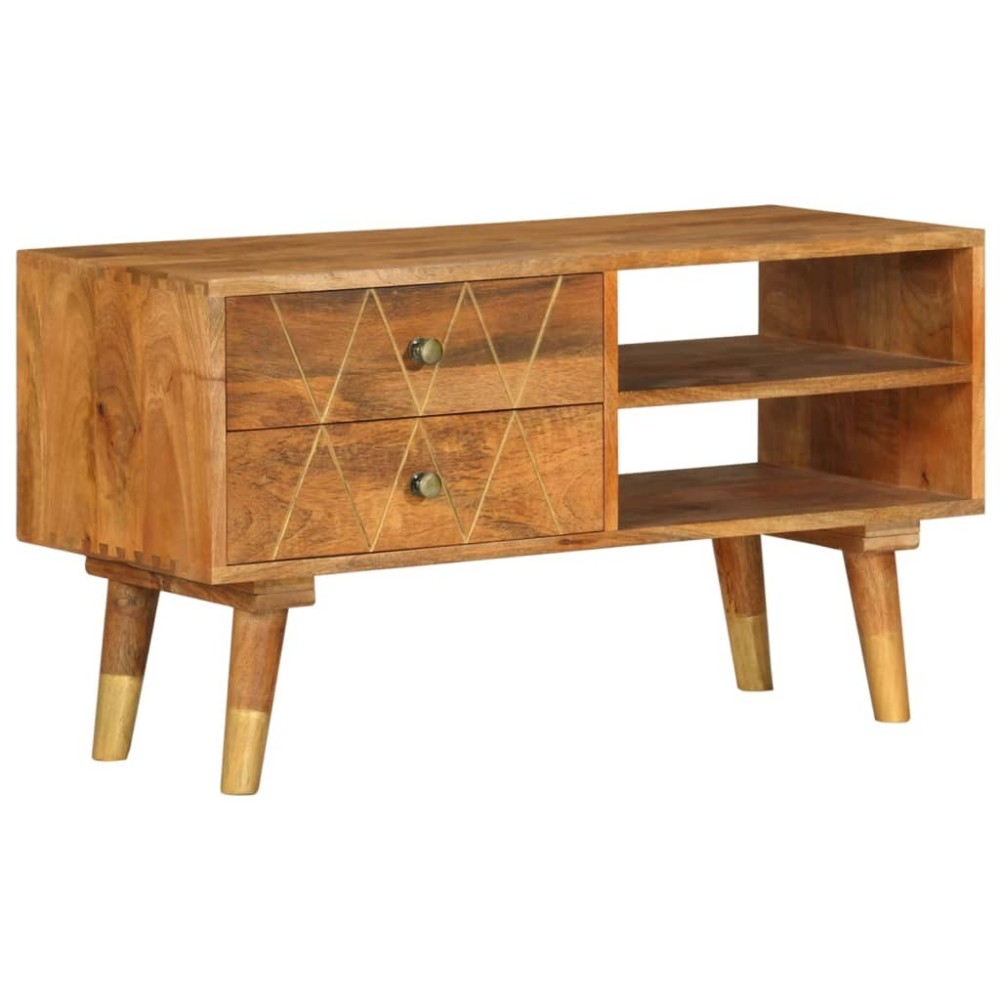 TV Cabinet 85x35x47 cm Solid Mango Wood