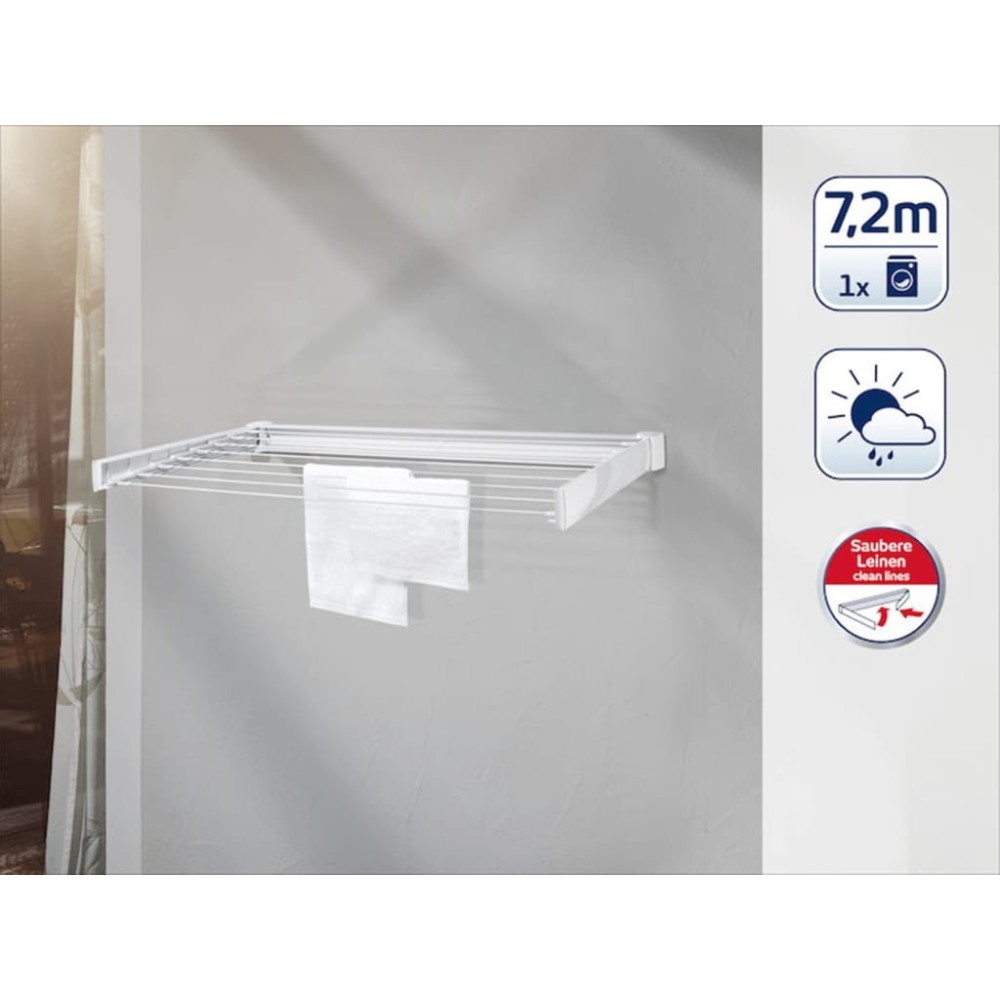 Leifheit Wall-Mounted Clothesline Telegant 72 Protect 83305