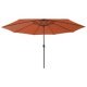 Outdoor Parasol with LED Lights and Metal Pole 400 cm Anthracite